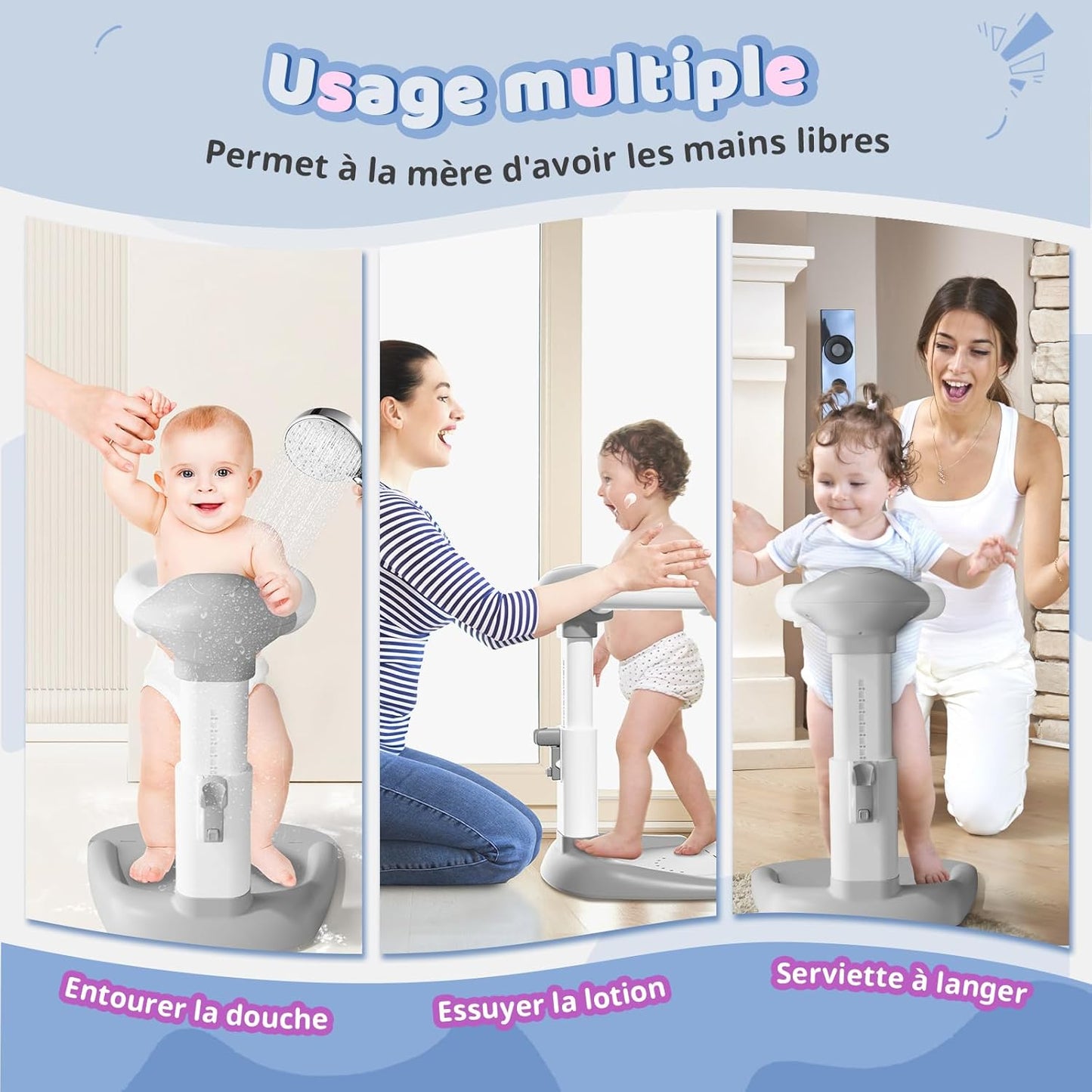 permet à la mère d'avoir les mains libres, usage multiple